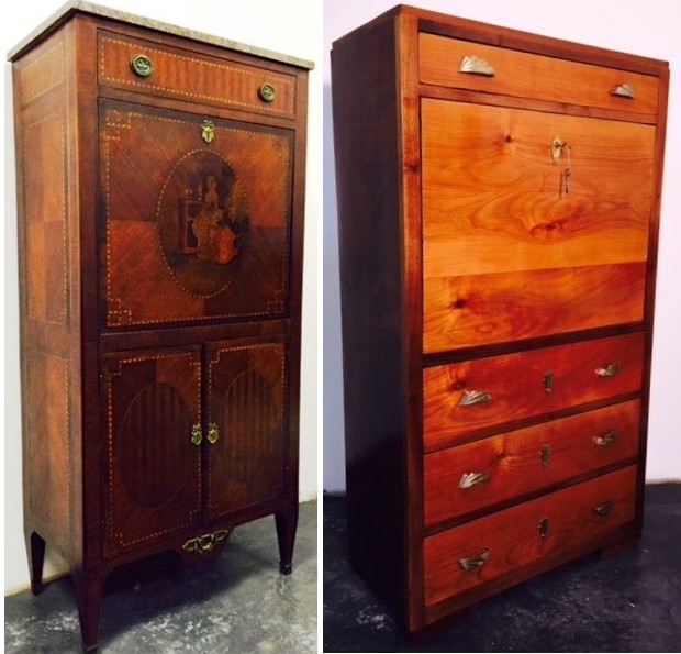 Secretaire auction resultat epoque style french achat vente