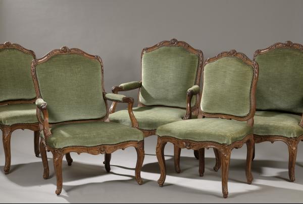 Georges Jacob, Armchair (fauteuil) from Louis XVI's Salon des Jeux at  Saint Cloud, French, Paris